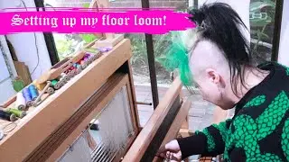 🏳️‍🌈 Lets warp up my loom! 🏳️‍🌈  Setting  up to weave some LGBTIQA+ scarves!