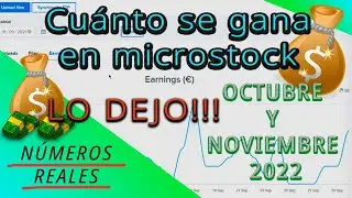 💰 ¿Cuánto se gana con la fotografía de microstock? Ganancias en microstock Octubre y Noviembre 2022