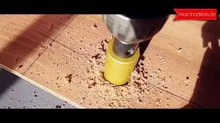 Super Slow Motion - Super Zeitlupe | Holz Lochsäge, Wood hole saw / Marcin Adrian #theslowmoguys