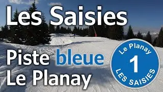 Les Saisies - Ski Alpin - Piste bleue "Le Planay" (février 2023) (4K)