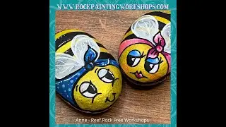 Cool Bees FINAL Rock Painting Tutorial