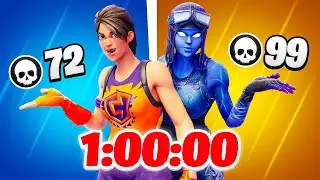 How MANY Eliminations Can You Get in 1 HOUR... (1v1v1)