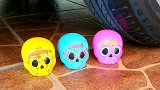 Experiment!! Car vs Halloween (Crushing crunchy & soft things by car)