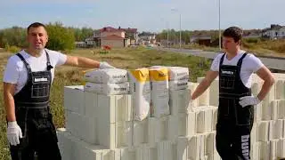 Применение монтажного клея Бундекс Блок при строительстве из блоков