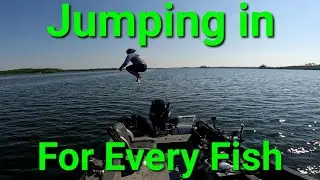 Jumping in the Water for Every Fish I Catch - Crazy Fishing Adventure! #challenge #fishing #swimming