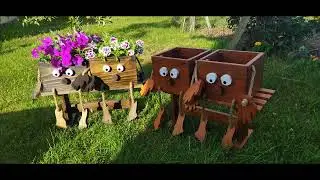 Подставка для цветов из дерева. Часть 2-Дружные ребята