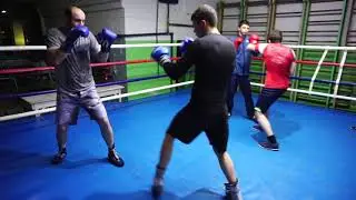 Отработка ударов на ринге в парах ч7