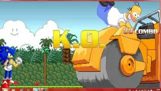 Mugen Bender and Yoshi vs Cheap Homer Type and Neo Sonic