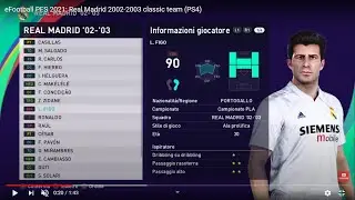 eFootball PES 2021: Real Madrid 2002-2003 classic team (PS4)