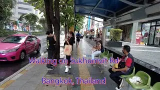 Jaywalking on Sukhumvit Rd in Bangkok, Thailand