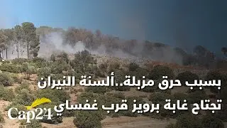 بسبب حرق مزبلة  ألسنة النيران تجتاح غابة برويز قرب غفساي