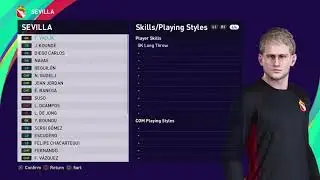 eFootball PES 2021 - Official SEVILLA Players Ratings : Dani Parejo, Rodrigo, Ocampos, ...