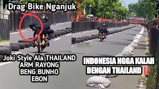 HEBAT‼️JOKI INI STYLE THAILAND⁉️ DRAG BIKE NGANJUK🤘JAWA TIMUR