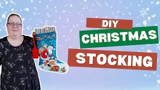 DIY Christmas Stocking- How to sew a Christmas stocking panel  #ChristmasCrafting #StockingPanel