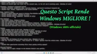Questo Script Migliora DI MOLTO Windows !