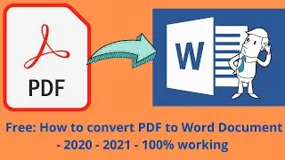 Windows 10: How to convert pdf to word (Free) - 2020 - 2021