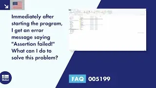 FAQ 005199 | Immediately after starting the program, I get an error message saying 