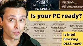 Assassin's Creed Mirage PC System Requirements Analysis- XeSS only?!?- Update in pinned comment