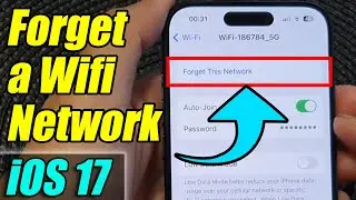 iPhone iOS 17: How to Forget a Wifi Network