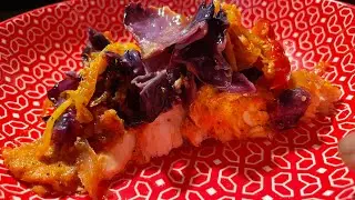 Salmon Topped w/ Red Cabbage