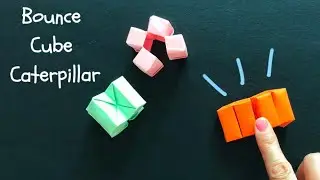 Origami Bounce Cube Caterpillar/ Paper Bounce Cube/ Fun & Easy Paper Craft/ DIY