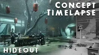 Hideout - Environment Concept Art Timelapse