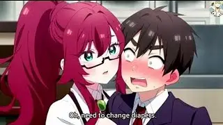 Giantess growth kuzuri senpai (giantess in Anime)