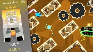 (Geometry Dash & Rolling Sky) Sunset Glow Layout
