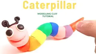 Rainbow Caterpillar - How to make with Clay , Tutorial #forkids #Caterpillar #vuqart #clayart