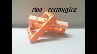 SLOW TUTORIAL - Magic Ruler or Rubik's Snake 48 - Two Rectangles - 长方形
