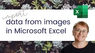 Import data from images in Microsoft Excel