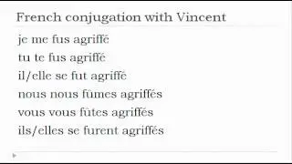 French verb conjugation = S'agriffer