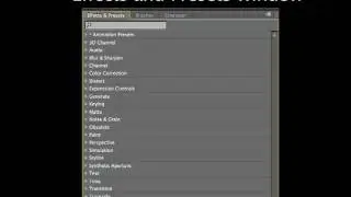 After Effects Tutorial, The Basic Interface