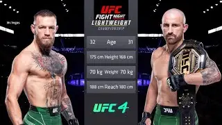 Conor Mcgregor vs Alexander Volkanovski UFC 4 full match