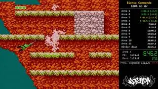 Bionic Commando (NES) 100% speedrun in 24:35