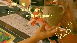 coming back to ceramics,  new tee design, mini artist trip / studio vlog