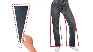 Easy sewing trick - how to turn skinny jeans into wide legs! Miarti 🧵✂️
