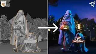 Cute Halloween Artwork in 10 Minutes! | Blender Tutorial