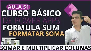 Como Somar Valor no Power Apps, Como usar a formula SUM no Power Apps, Somar itens da gallery Apps