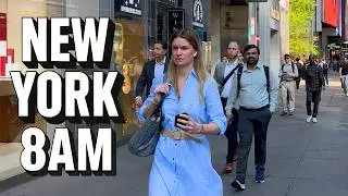 This Happens in Manhattan Every Morning at 8AM | NYC 4K Walk