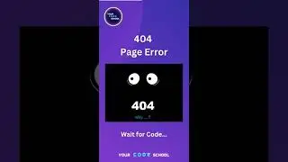 Page Error animation using HTML & CSS👨🏼‍💻🤩 | #javascript #yourcodeschool