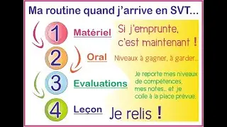 La routine quand tu arrives en SVT / Cycle 3 / Cycle 4