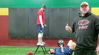 Med Ball Presses with Tyler Statler (Cardinals)  and Matthew Linskey (Rice).