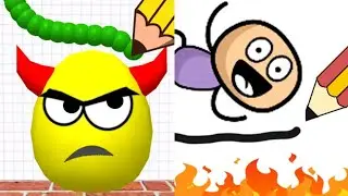 Draw To Smash Logic Puzzle VS Draw Puzzle - Draw The Line Satisfying ASMR Gameplay (Android, ios)