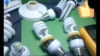 Repairing an energy-saving light bulb with a simple method, clearing up any doubts!