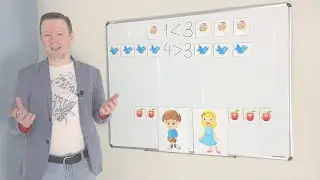 Математика 1 класс: видео урок 6 - больше, меньше и равно (практика)