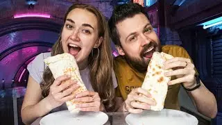 🌯 ШАУРМА со Свининой и Сыром 🧀 МУКБАНГ асмр еда итинг денер кебаб @kushat_prosto