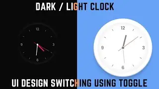 analog clock with dark mode and light mode using html css and java script