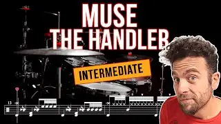Muse - The Handler - Drum Cover (with scrolling drum score)