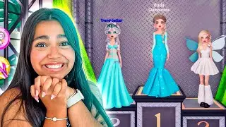 Me Transformei na Elsa e GANHEI no Roblox Dress to Impress! 😍👑
